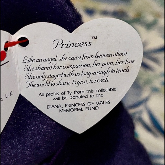 Retired Ty Beanie Babies Princess Bear - Picture 6 of 13